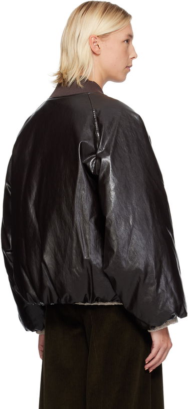 Pufferjacka Max Mara Potente Faux-Leather Down Jacket Brun | 2525486042600, 2
