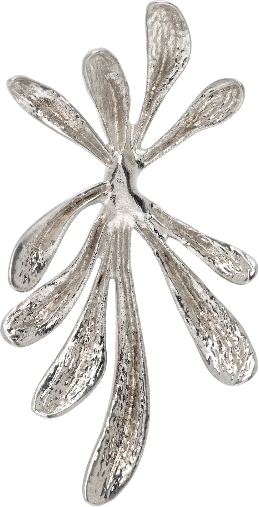 Örhängen Dries Van Noten Dries Van Noten Textured Floral Single Earring Metallisk | 252-028202-083