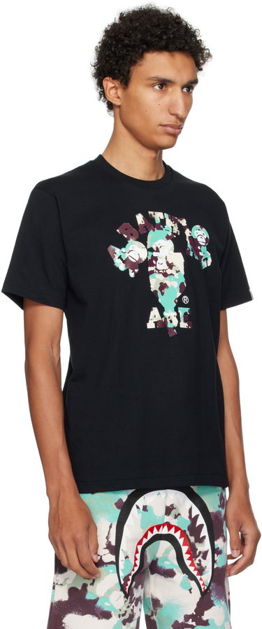 T-shirt BAPE A Bathing Ape Map Camo College Milo Tee Vit | 002TEL301007M, 4