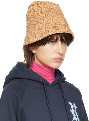 Hatt BY FAR Textured Knit Bucket Hat Beige | 23CRROBTNCHEN, 1