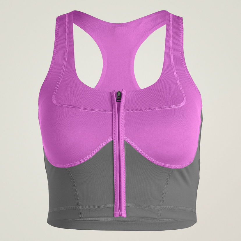 Behå adidas Performance adidas by Stella McCartney Two-Tone Zipped Sports Bra Purpur | JP3172