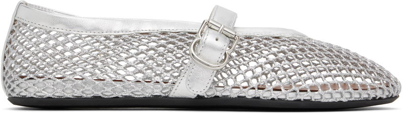 Kläder Alaïa ALAÏA Fishnet Ballerina Flats Metallisk | AA3A029TK028