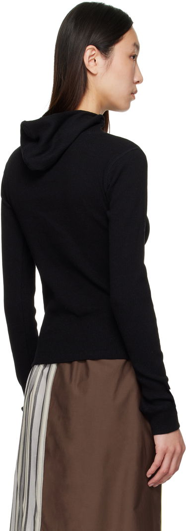 Sweatshirt Baserange Baserange Hanifa Ribbed Hoodie Svart | TTHH-RCR-AU25, 2