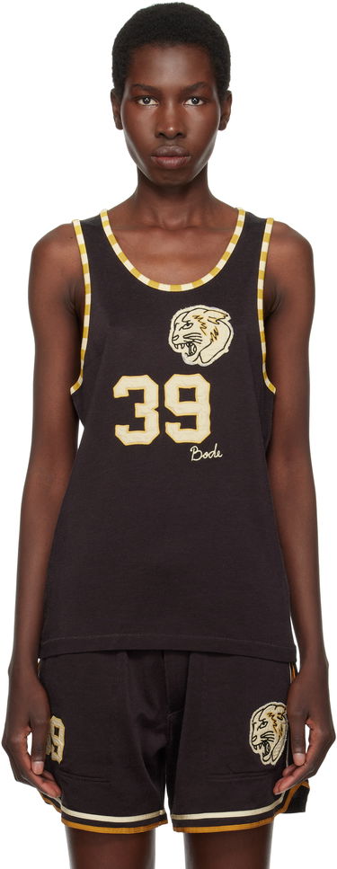 Linne Bode Bode Bobcat Singlet Tank Top Svart | MRS25CS037, 0