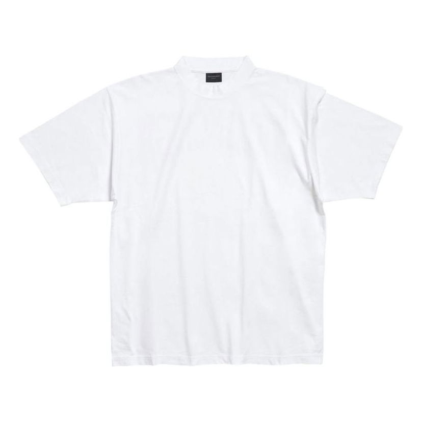 T-shirt Balenciaga Balenciaga Hand-Drawn Medium Fit T-Shirt Vit | 764235TPVU49601
