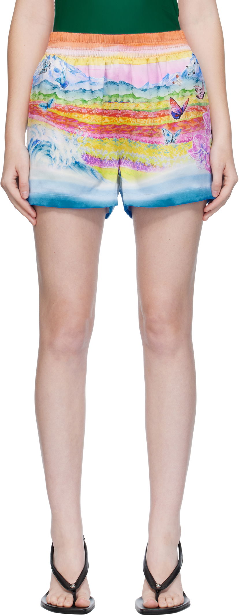 Shorts Casablanca Casablanca Silk Printed Shorts Flerfärgad | WPF25-TR-104-02