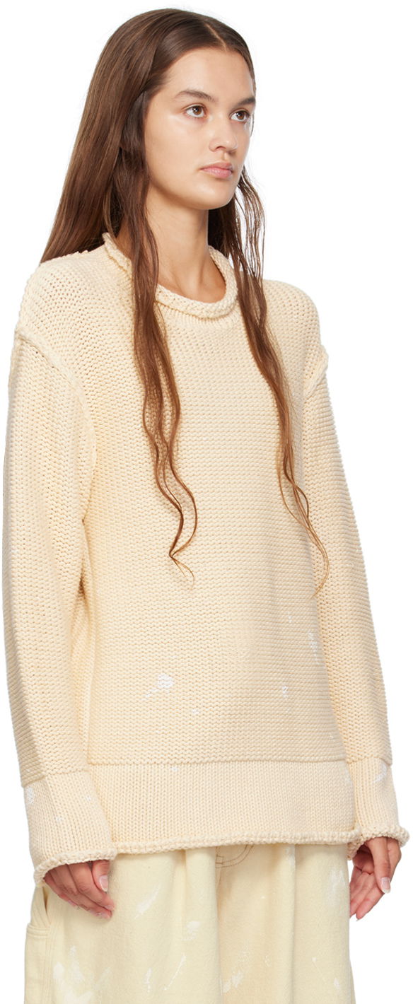 Sweater R13 R13 Rolled Edge Knit Sweater Beige | R13WY152-Y055B, 1