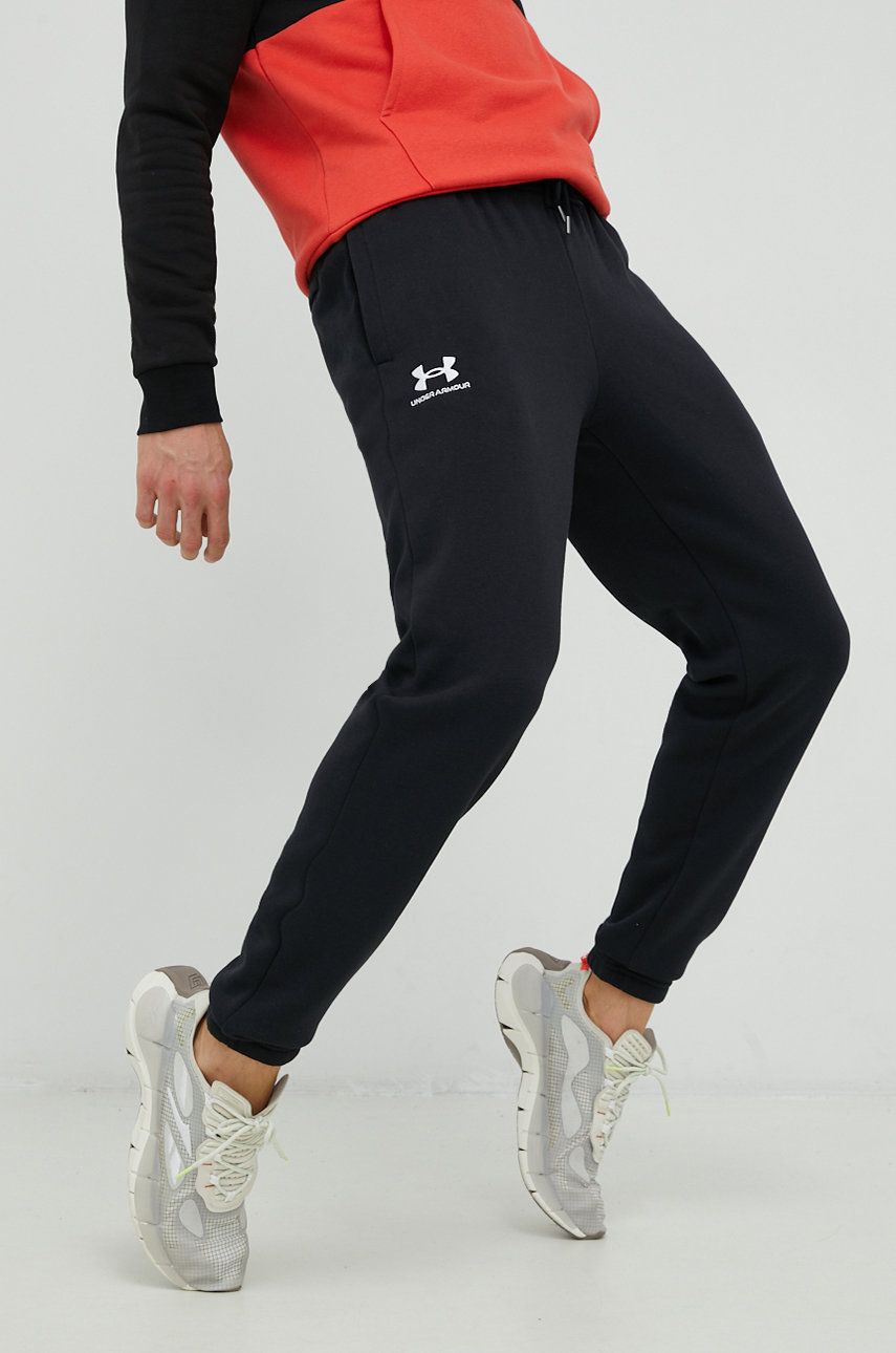 Träningsbyxor Under Armour Essentials Fleece Jogger Svart | 1373882, 0
