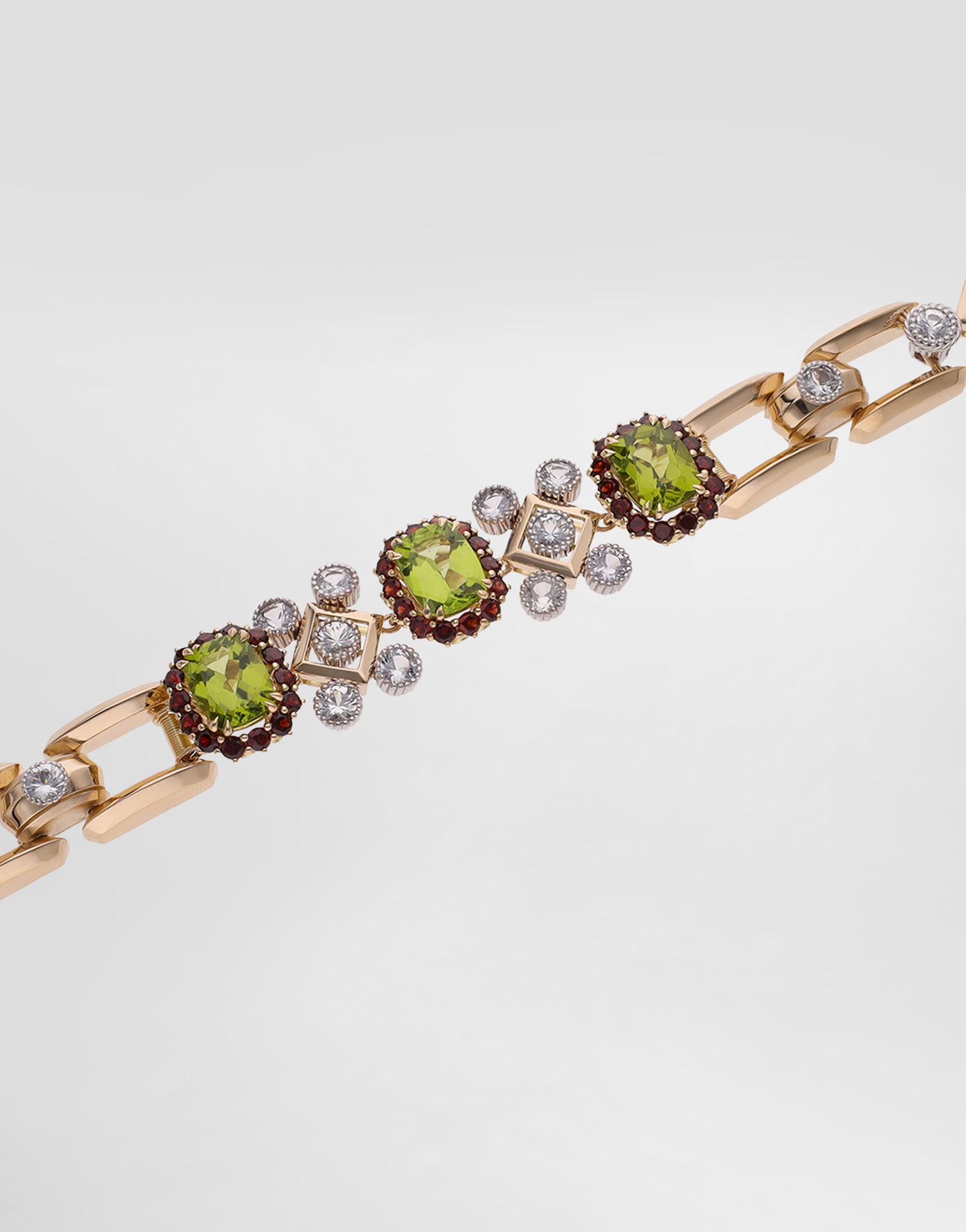 Armband Dolce & Gabbana Dolce & Gabbana Peridot and Crystal Embellished Chain Bracelet Flerfärgad | WBSA6GWPER187583, 1
