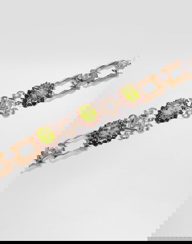 Armband Dolce & Gabbana Dolce & Gabbana Peridot and Crystal Embellished Chain Bracelet Flerfärgad | WBSA6GWPER187583, 1