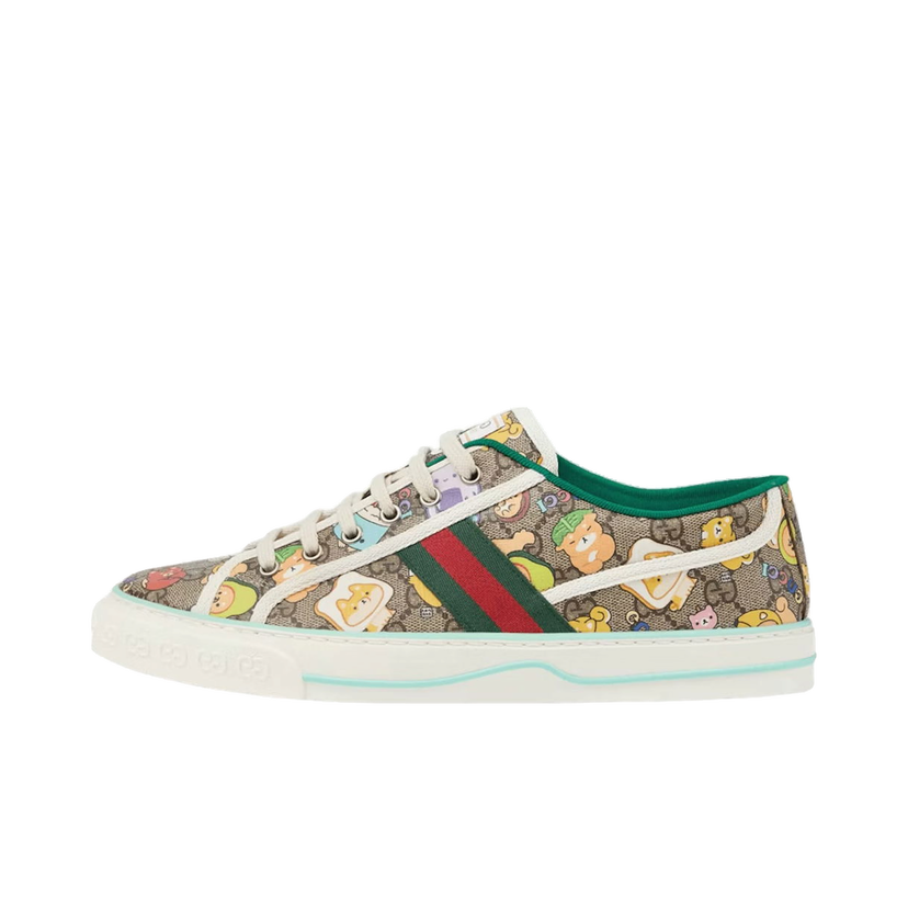 Sneakers och skor Gucci x Pikarar Tennis 1977 Animal print Multi Beige | 737517 FABOQ 8941