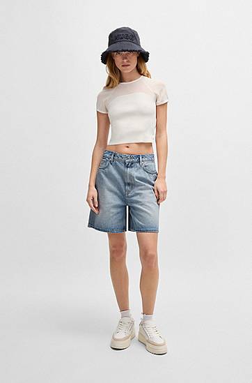 Shorts BOSS Regular Fit Denim Shorts Blå | 50538863, 1