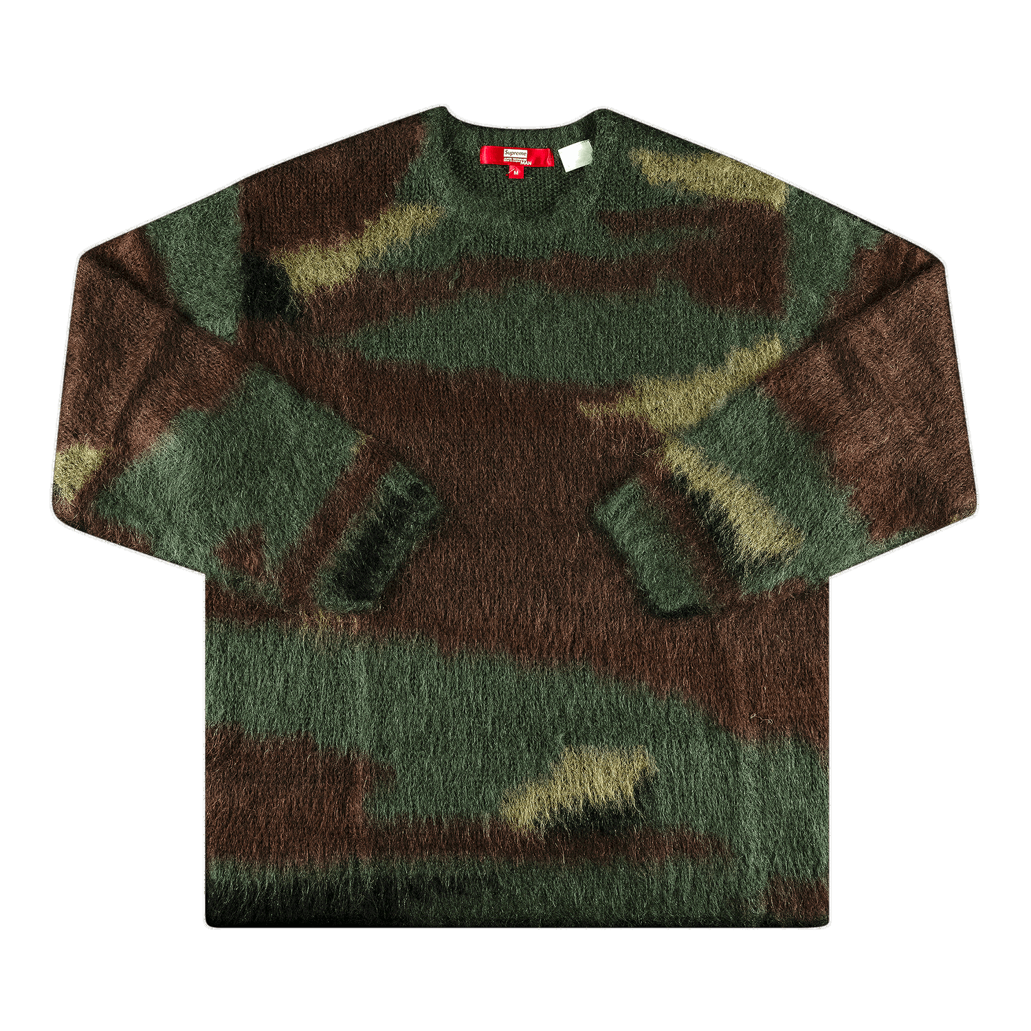 Sweater Supreme Junya Watanabe x Comme des Garçons MAN Brushed Camo Sweater Grön | FW21SK20 OLIVE, 0