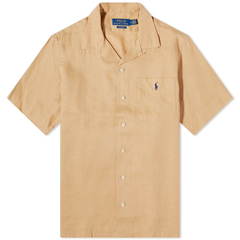 Skjorta Polo by Ralph Lauren Linen Vacation Shirt Vintage Khaki Beige | 710938425007