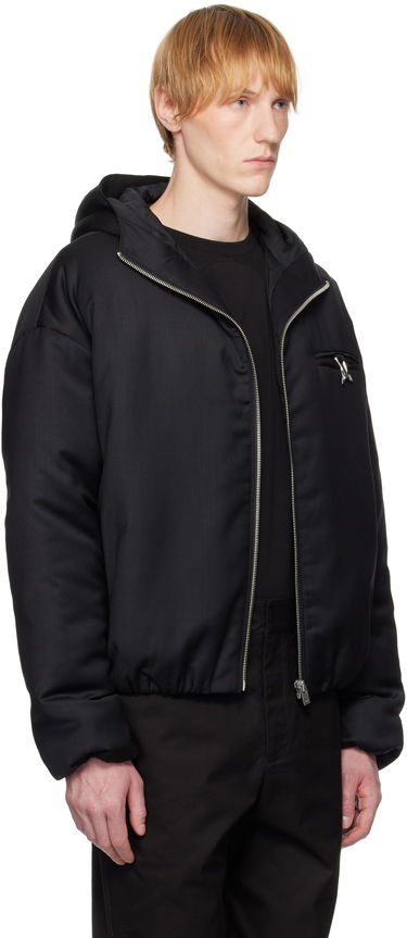 Jacka HELIOT EMIL Haptic Tailored Hooded Jacket Svart | SS25_M_02_153_BLK01, 1