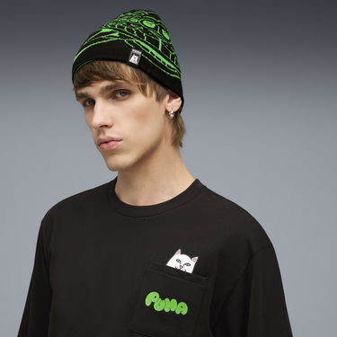 Mössa Puma PUMA x RIPNDIP Knitted Beanie with Graphic Print Svart | 026596_01, 1