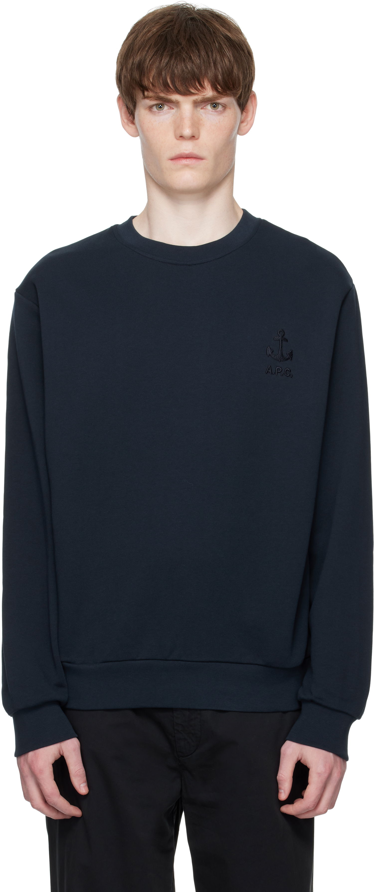 Sweatshirt A.P.C. A.P.C. James Sweatshirt Mörkblå | COHBY-H27983, 0