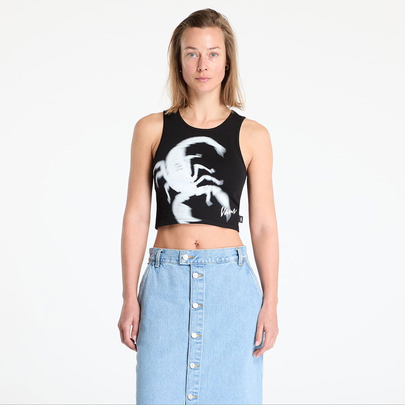 Linne Vans Vans Venom Fitted Crop Tank Top Svart | VN000MC1BLK1