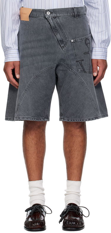 Shorts JW Anderson Twisted Workwear Denim Shorts Grå | DT0123-PG1745, 0
