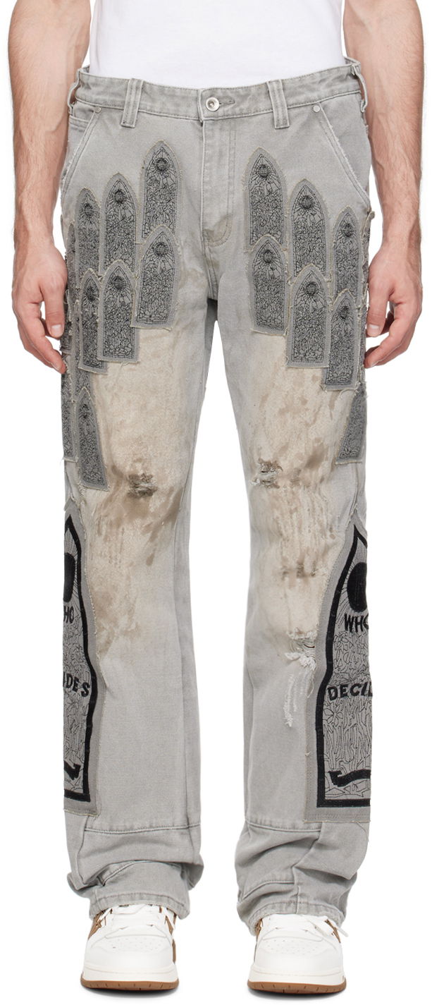 Byxor Who Decides War Who Decides War Patch Trousers Grå | 1120880021SS24