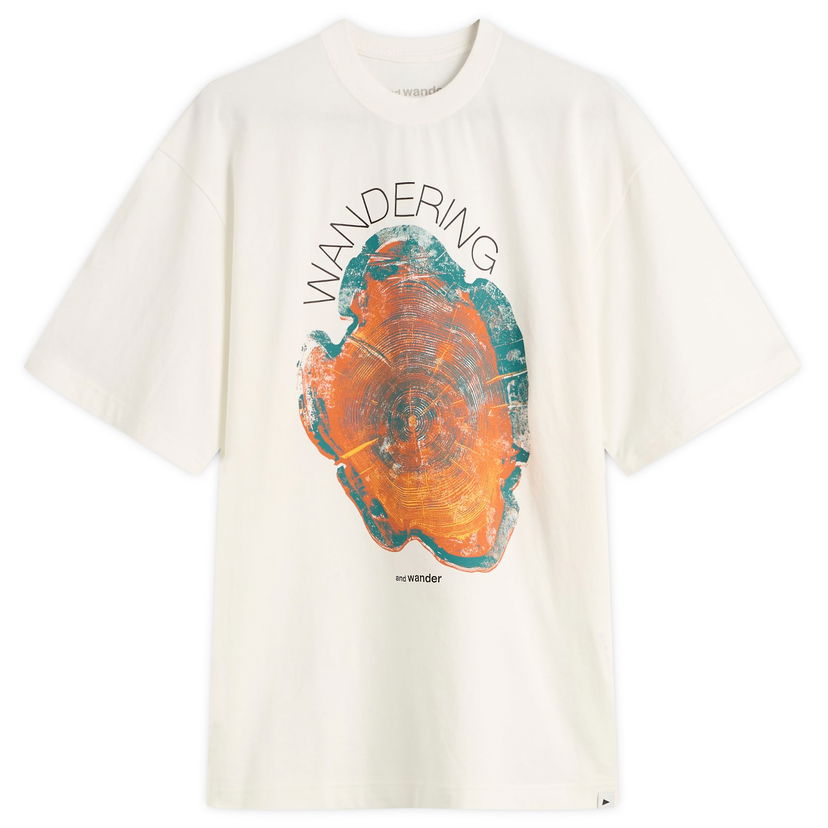 T-shirt and wander Wandering Printed T-Shirt Vit | 5745284091-030