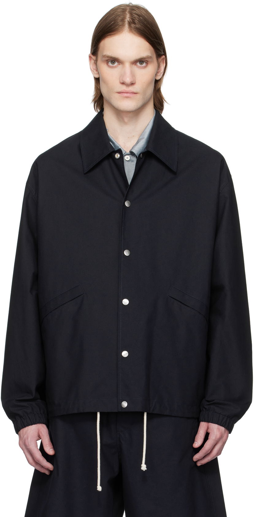 Vindjacka Jil Sander Jil Sander Sportswear Snap Button Jacket Svart | J47SW0003_J45296