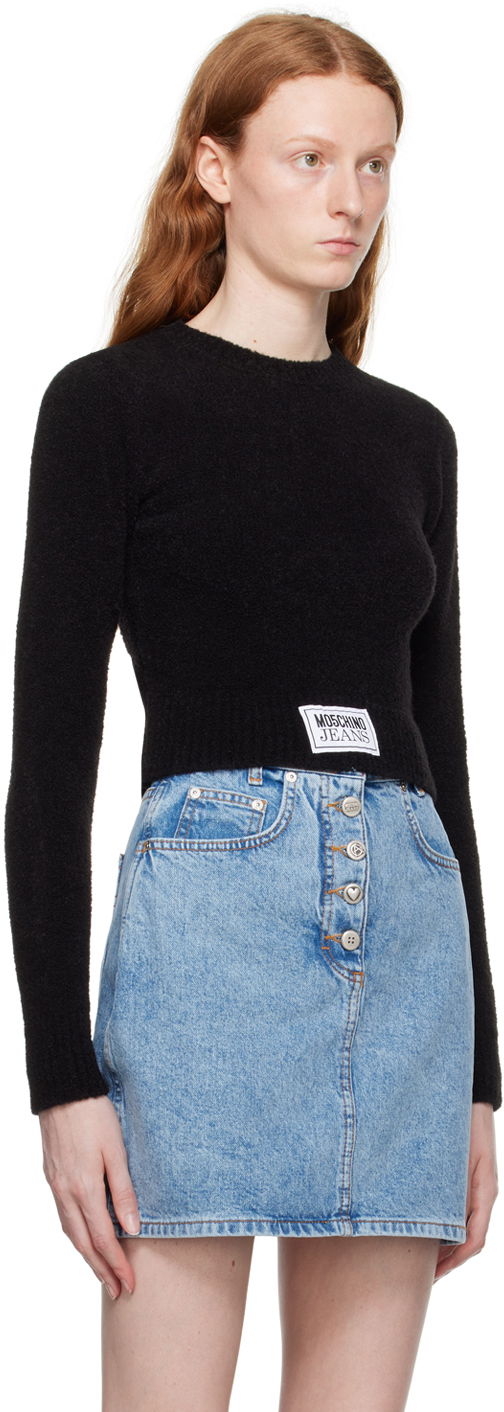 Sweater Moschino Moschino Jeans Crewneck Sweater Svart | 0930 8204, 1