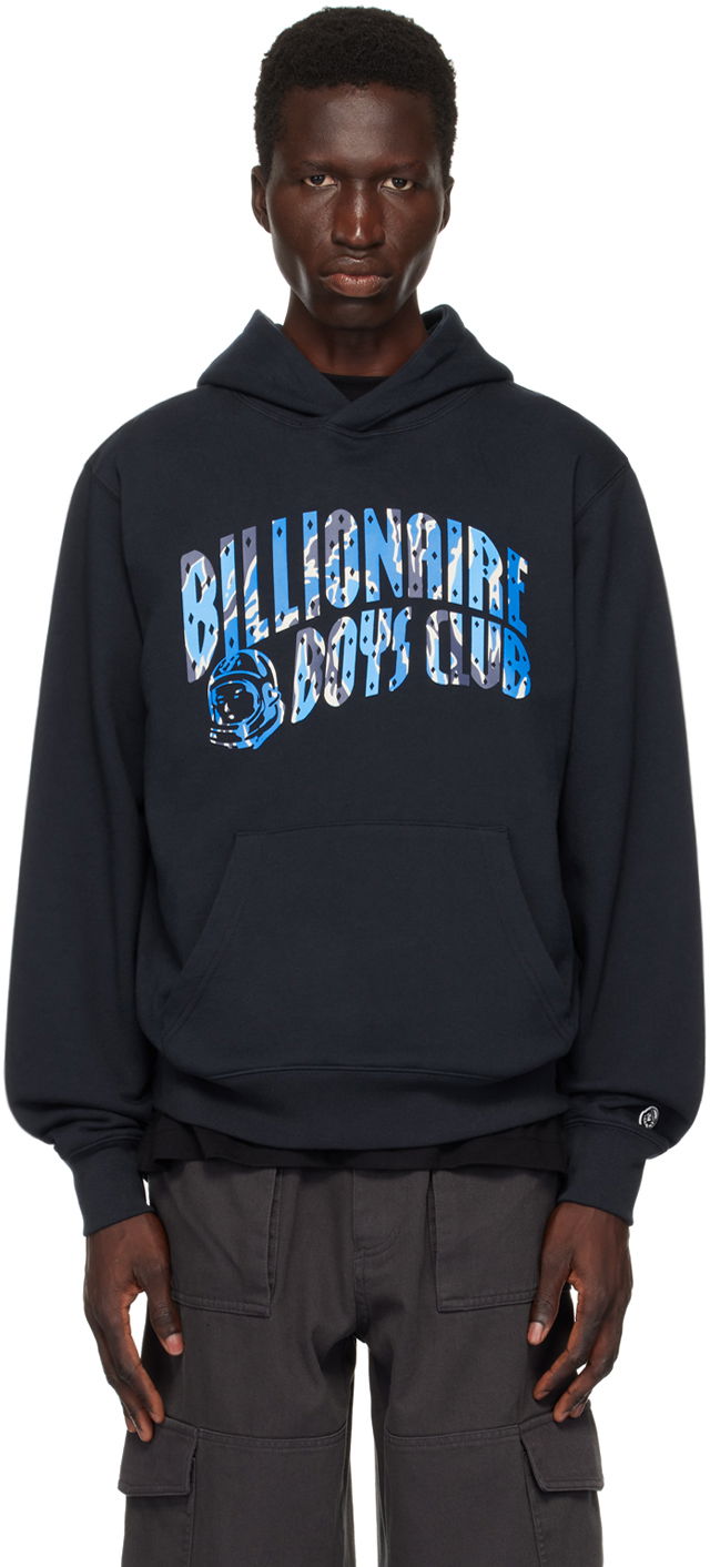Sweatshirt BILLIONAIRE BOYS CLUB Camo Arch Logo Hoodie Mörkblå | B24231
