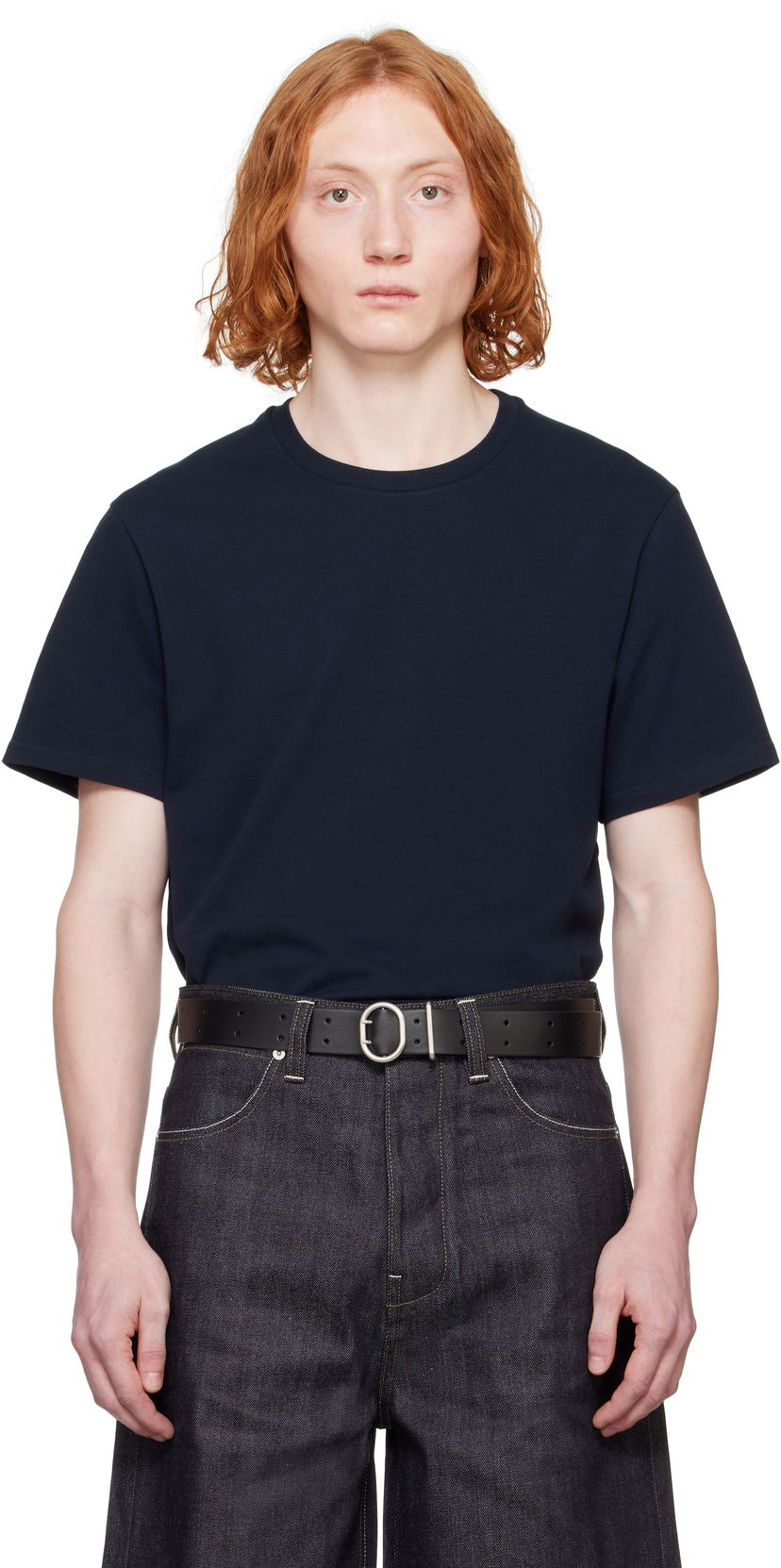 T-shirt Jil Sander Jil Sander Crewneck T-Shirt Mörkblå | J47GC0153_J20103