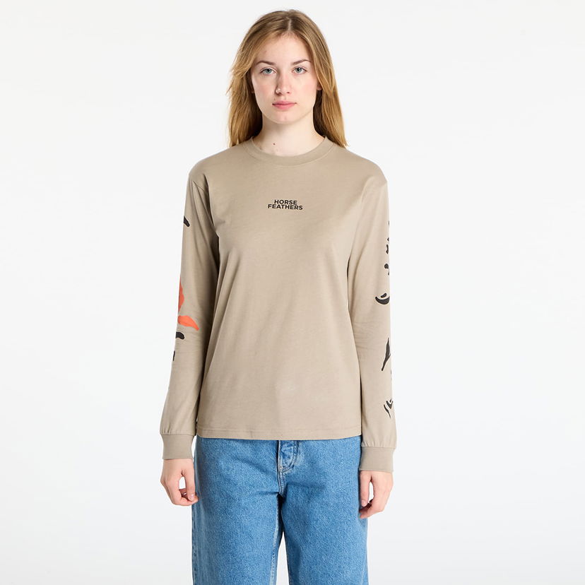 T-shirt Horsefeathers Long-Sleeve Top Reiko Beige | SW958A