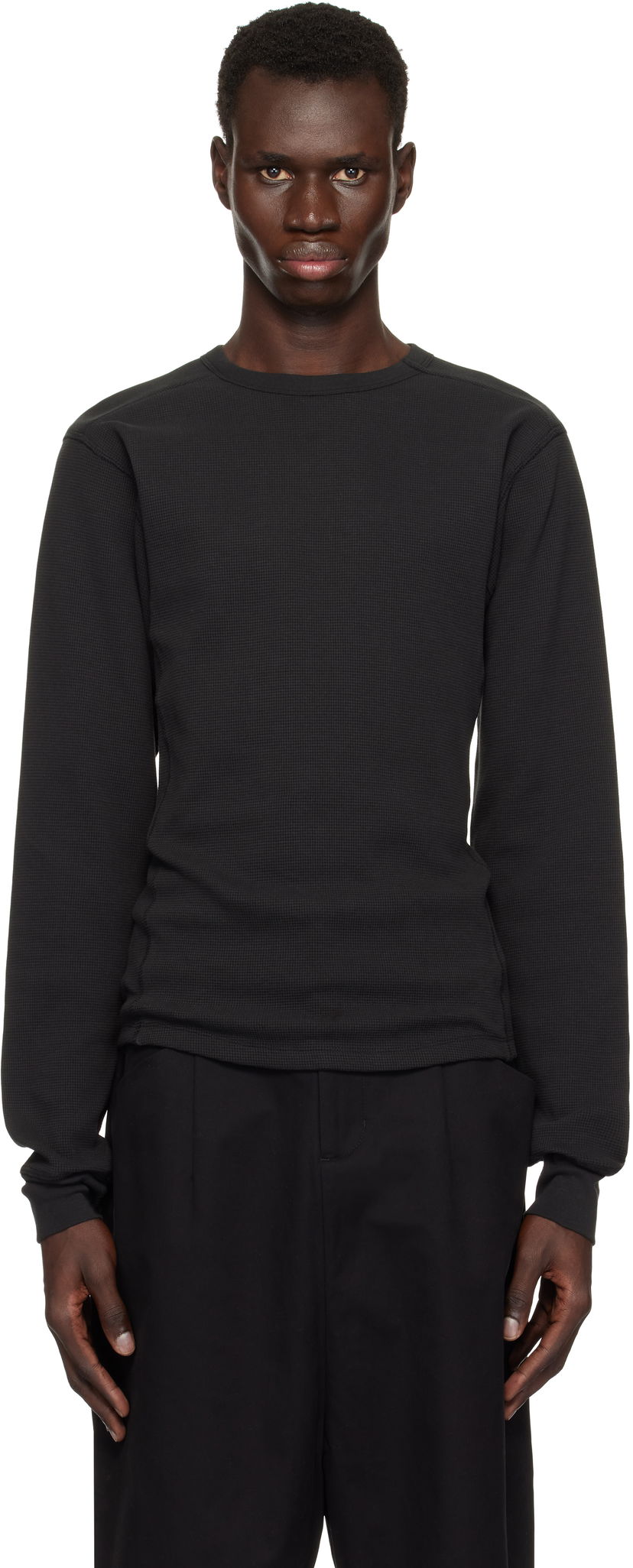 Sweater Entire Studios Entire Studios Thermal Long Sleeve T-Shirt Svart | ES2260SO