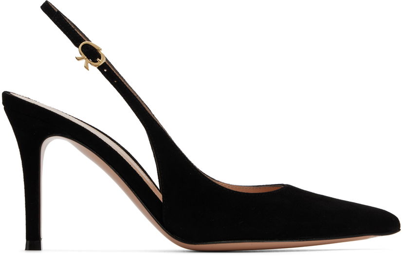 Sneakers och skor Gianvito Rossi Suede Slingback Pumps Svart | G95433-85RIC-CAM