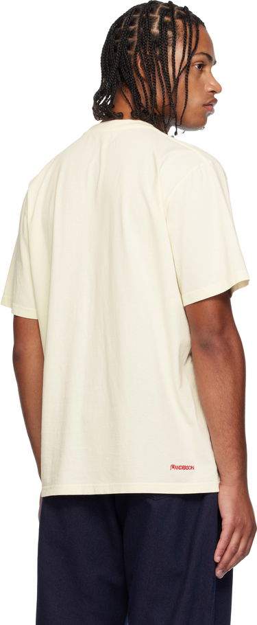 T-shirt JW Anderson JW Anderson Teapot Embroidery T-shirt Beige | JT0300-PG1800, 2