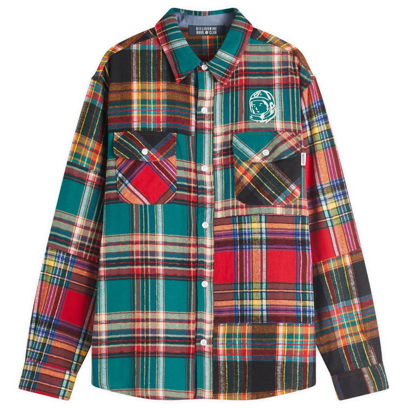 Skjorta BILLIONAIRE BOYS CLUB Billionaire Boys Club Patchwork Check Shirt, Size Large Flerfärgad | B25126-MUL
