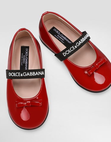 Tillbehör Dolce & Gabbana Dolce & Gabbana Patent Leather Ballet Flats With Elastic Röd | D20093A483187124, 3