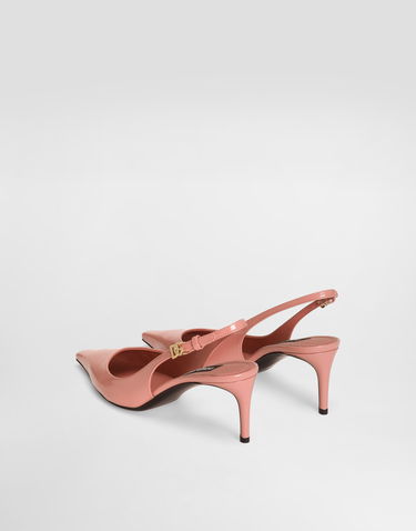 Tillbehör Dolce & Gabbana Dolce & Gabbana Polished Calfskin Slingbacks Rosa | CG0805A103780405, 2