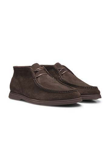 Kläder och accessoarer BOSS Suede Desert Boots with Stitching Brun | 50548119