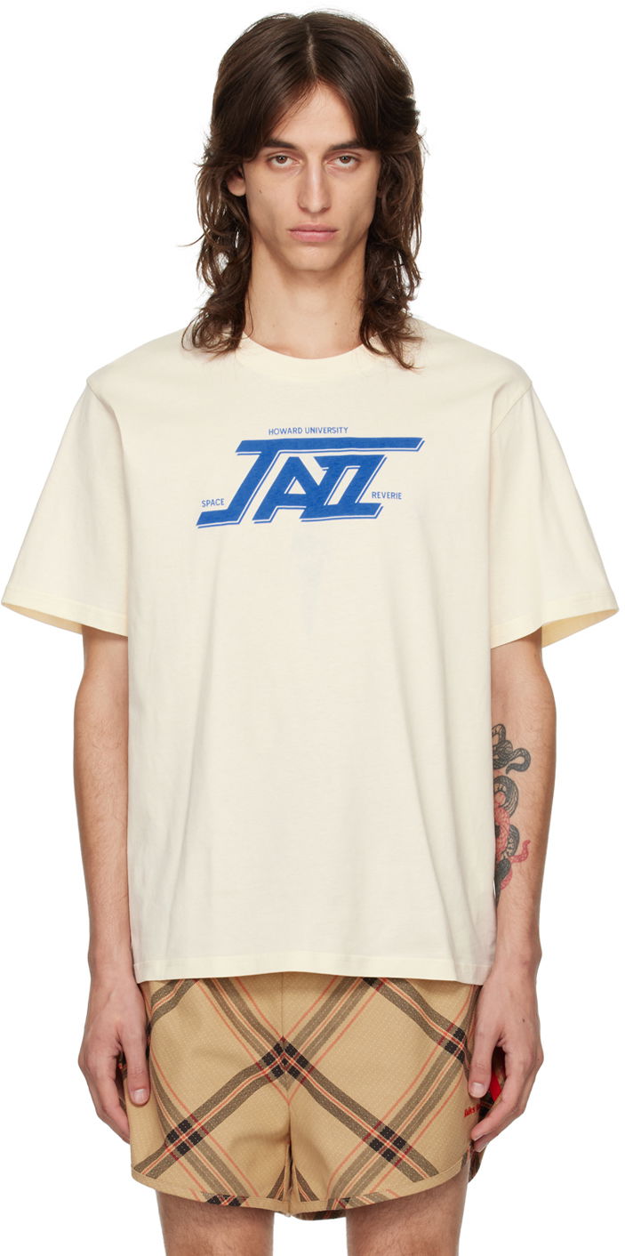 T-shirt Wales Bonner Howard University 'Jazz' Print T-shirt Vit | UA24JE29-JE08-099