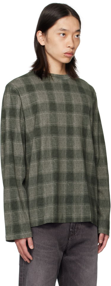 T-shirt OUR LEGACY Our Legacy Box Check Long Sleeve T-Shirt Grön | M4256BO, 1