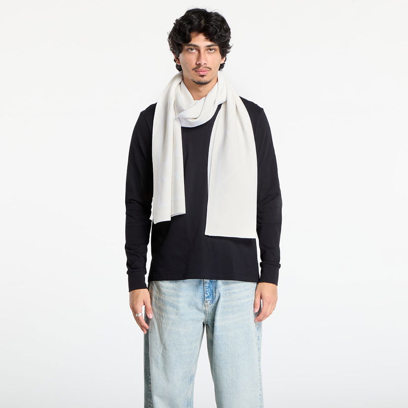 Halsduk CALVIN KLEIN Calvin Klein Emblem Aop Fine Scarf Vit | LV04D8051G FUP