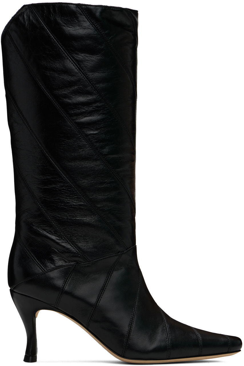 Kläder BY FAR BY FAR Steph Creased Leather Boots Svart | MWFBO061LL002BK001PL, 0