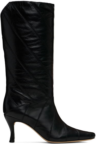 Kläder BY FAR BY FAR Steph Creased Leather Boots Svart | MWFBO061LL002BK001PL, 0