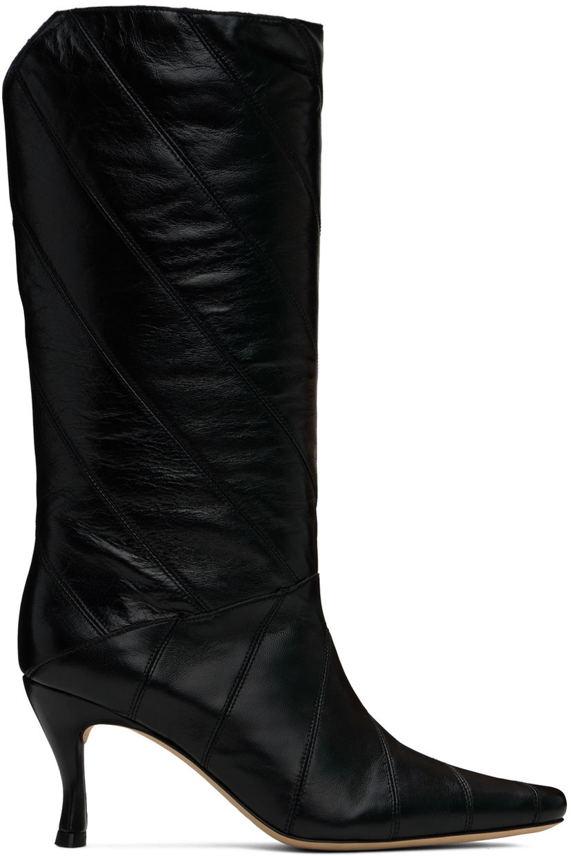 Kläder BY FAR BY FAR Steph Creased Leather Boots Svart | MWFBO061LL002BK001PL