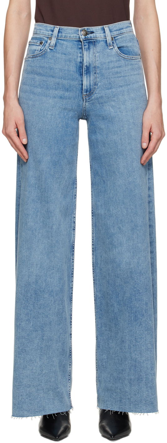 Jeans rag & bone Rag & Bone Sofie Wide-Leg Jeans Blå | WDD24S2952CLOT