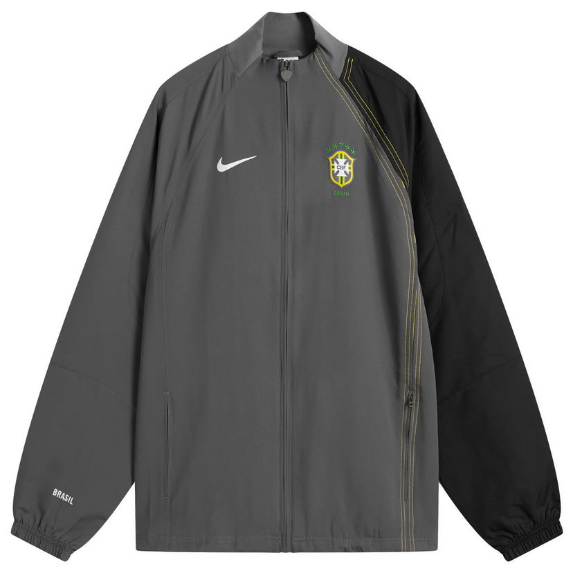 Jacka Nike Brazil Reissue Track Jacket in Grey/Yellow/White Grå | HV4437-021