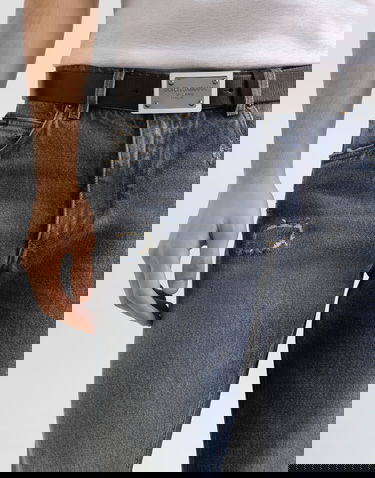 Jeans Dolce & Gabbana Dolce & Gabbana Regular Fit Distressed Jeans Blå | GYJCCDG8NK1S9001, 1