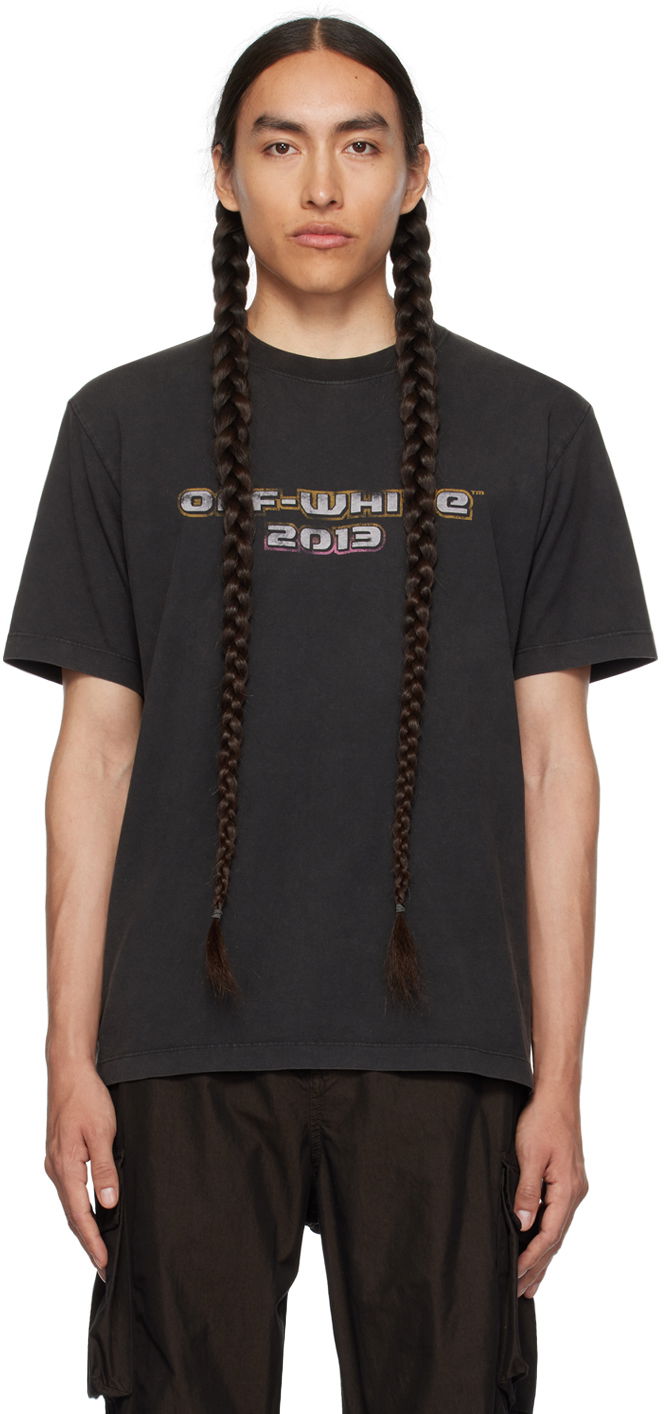 T-shirt Off-White Black Digit Bacchus T-Shirt Svart | OMAA027F23JER0061084