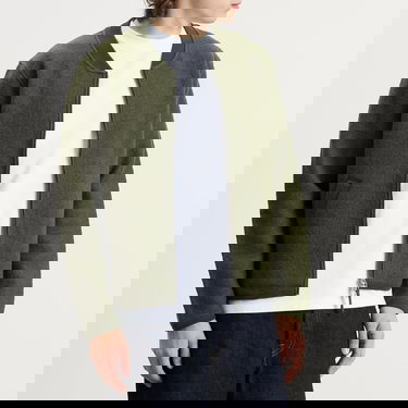 Bomberjacka Universal Works Universal Works Wool Fleece Zip Bomber Jacket Grön | 00018-OLV, 2