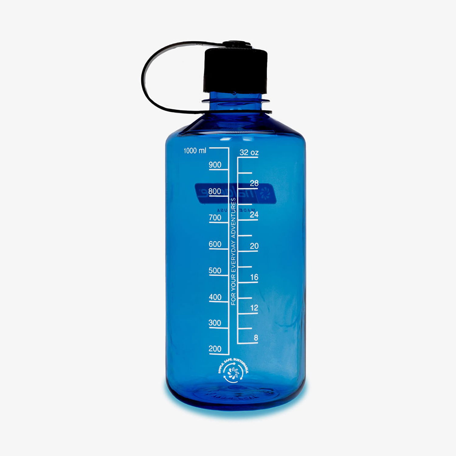 Dricksflaska Nalgene 1000ml Narrow Mouth Sustain Universal Blå | 2021-0532, 1