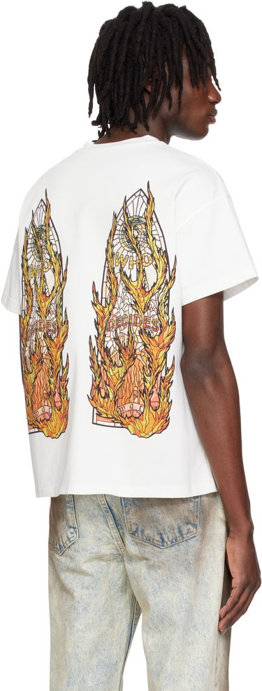 T-shirt Who Decides War Who Decides War Flame Glass T-Shirt Vit | 1110030001SE25, 2